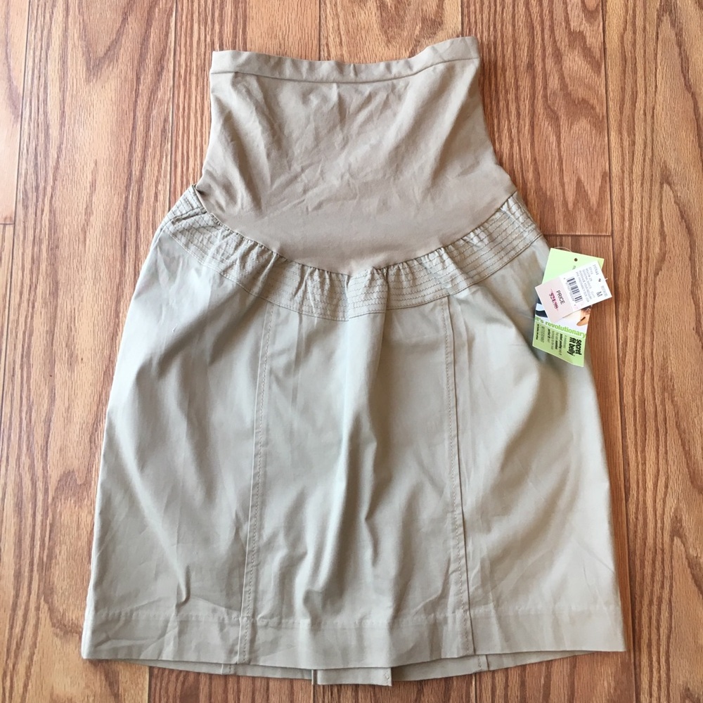 Motherhood Maternity Khaki Skirt Size M NWT